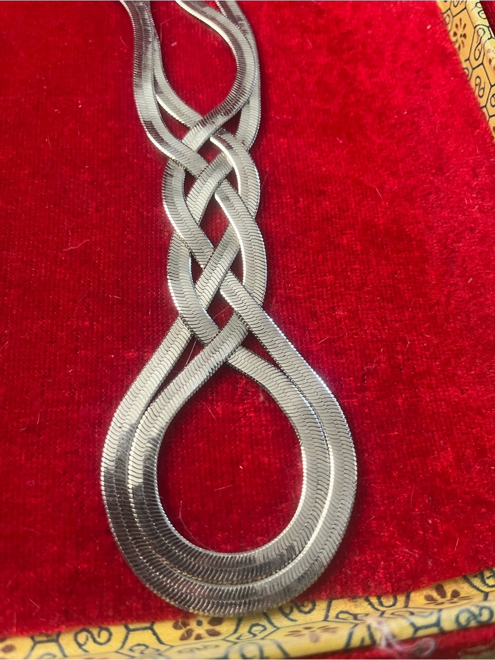 Silver Braided Snake Chain Necklace